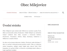 Tablet Screenshot of milejovice.cz